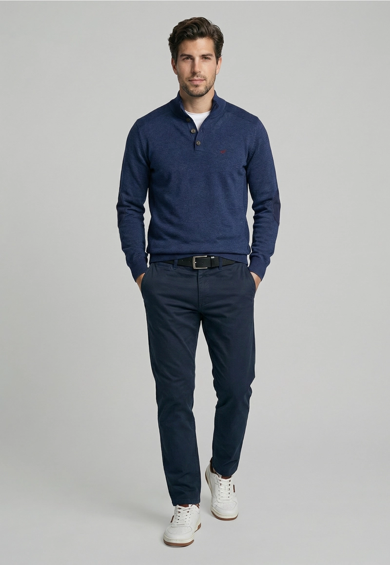 SWEATER BRISTOL INDIGO MELANGE - 2