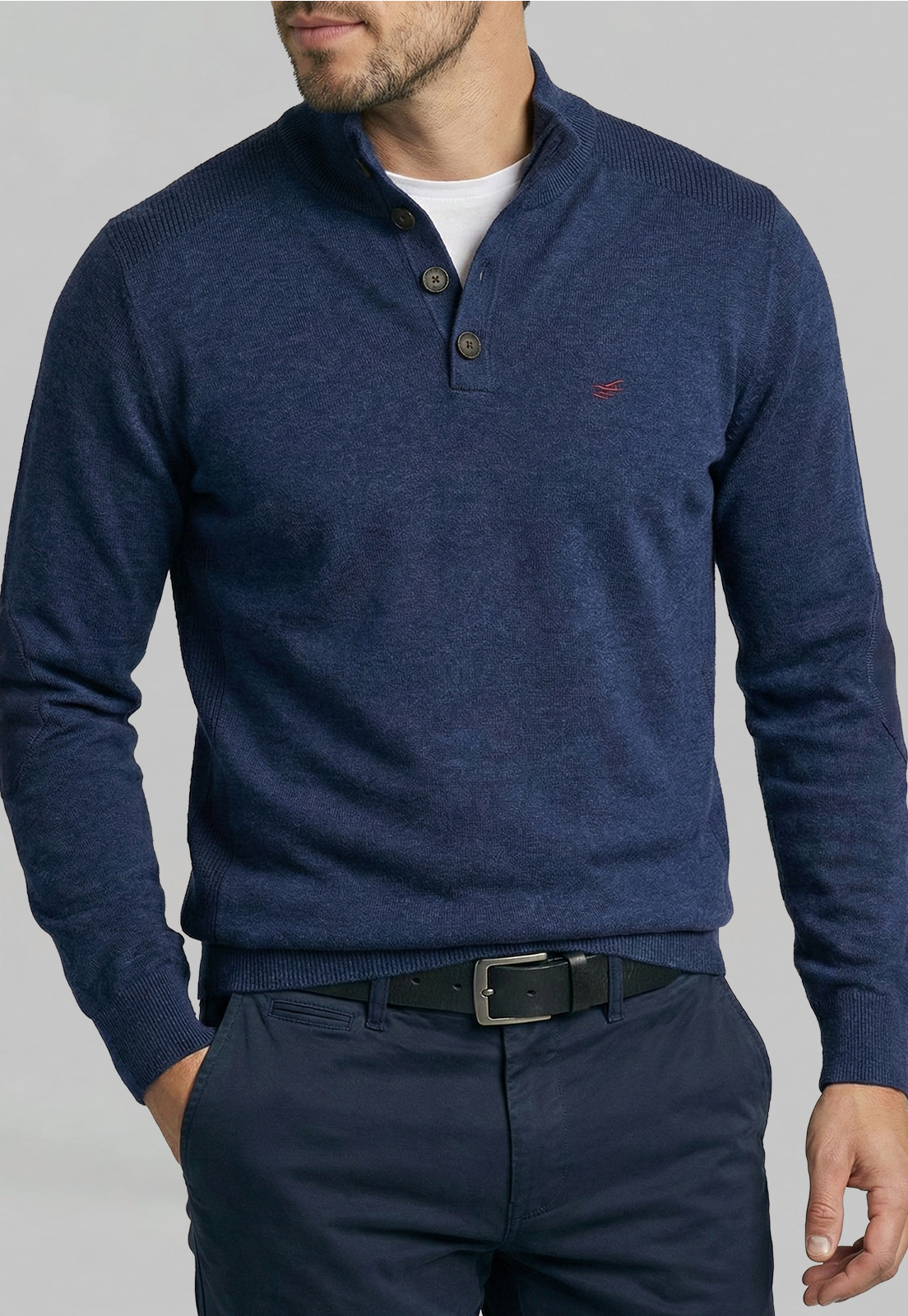 SWEATER BRISTOL INDIGO MELANGE - 3