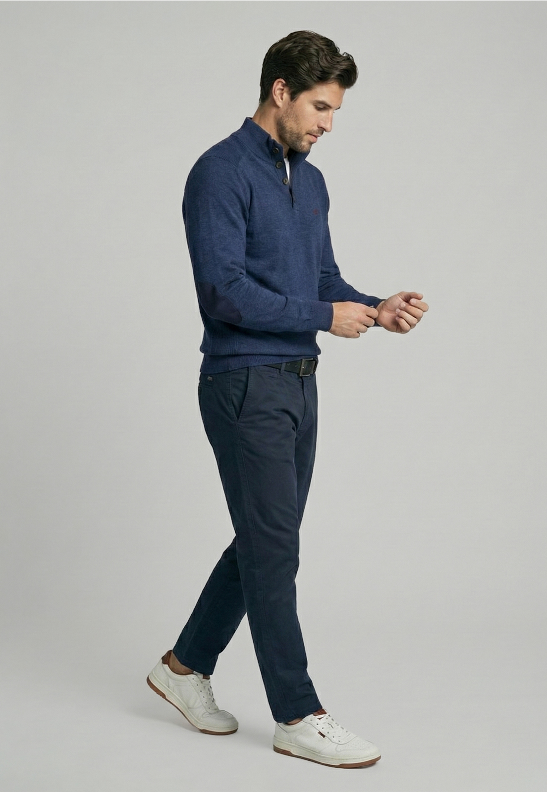 SWEATER BRISTOL INDIGO MELANGE - 5
