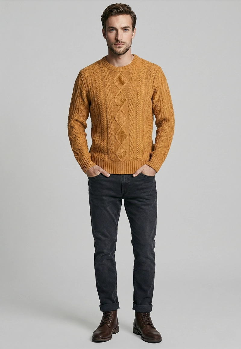 SWEATER CHANDLER LT CAMEL MELANGE - 2