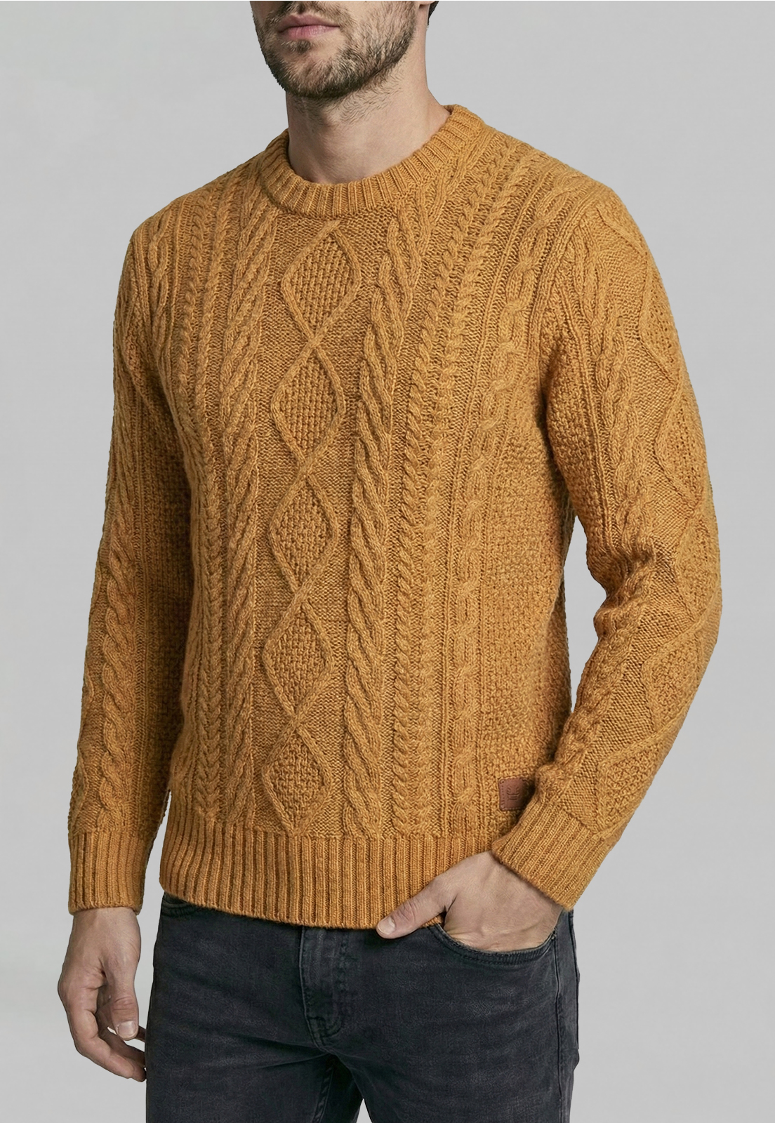SWEATER CHANDLER LT CAMEL MELANGE - 3