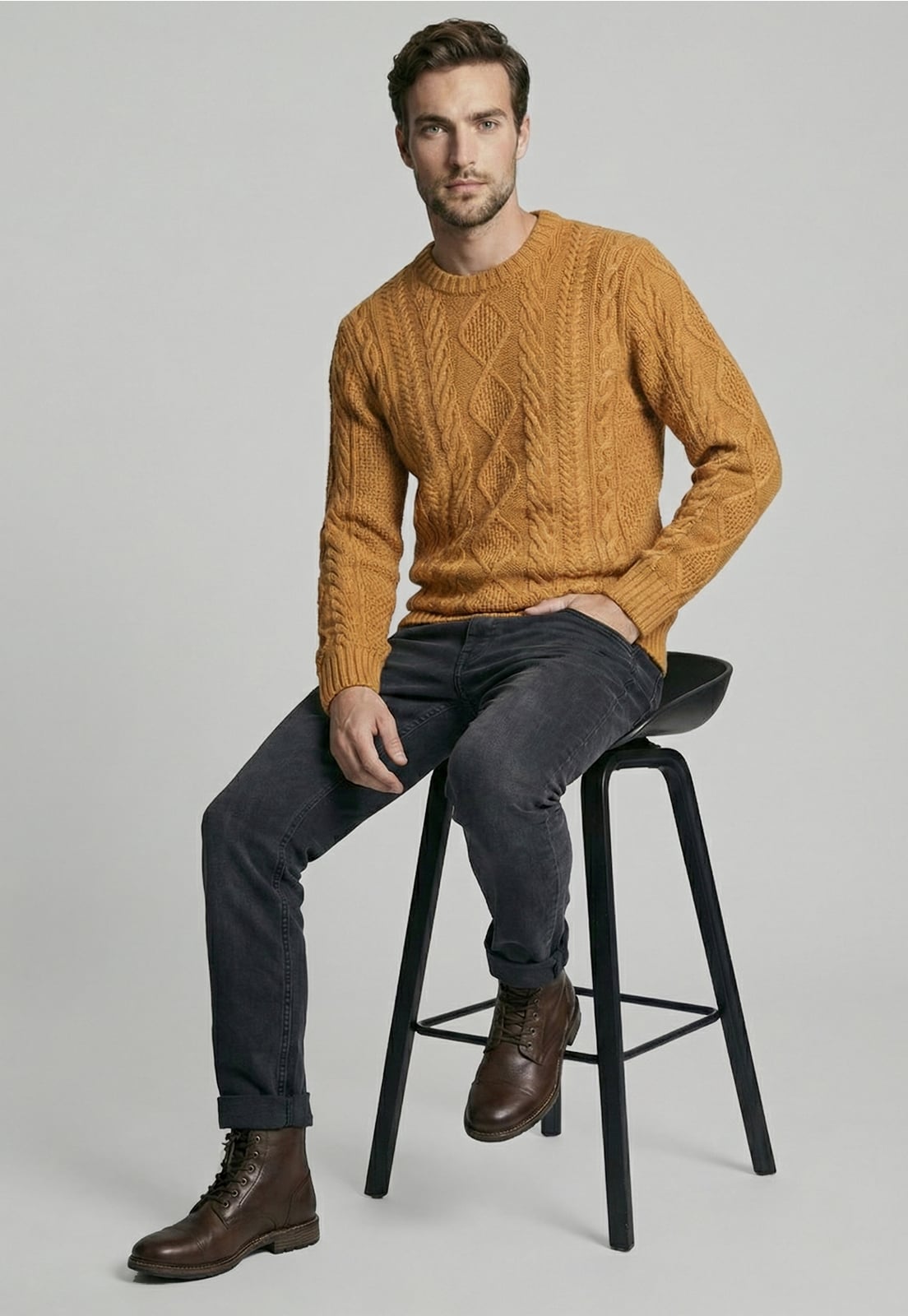 SWEATER CHANDLER LT CAMEL MELANGE - 5