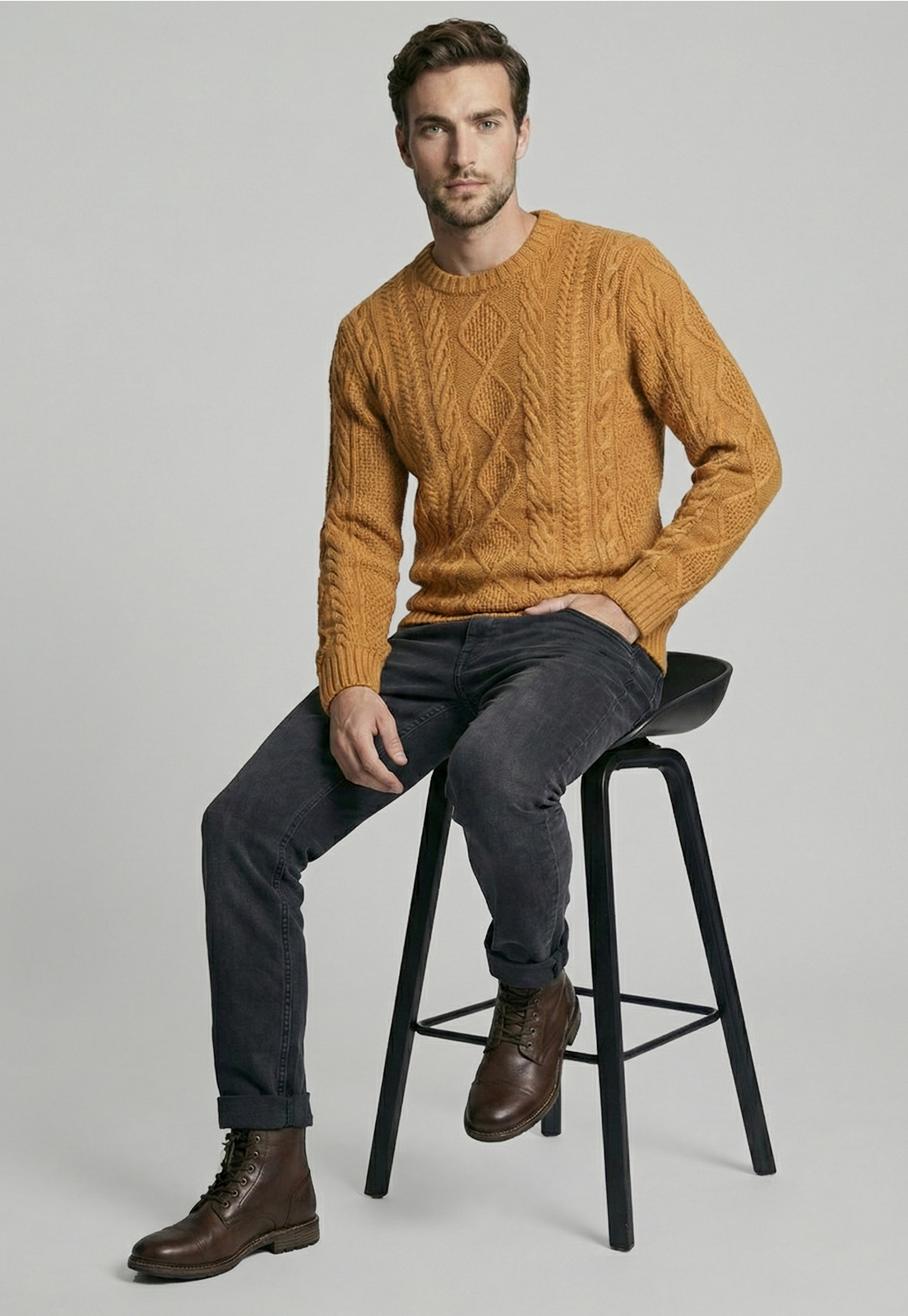 SWEATER CHANDLER LT CAMEL MELANGE - 5