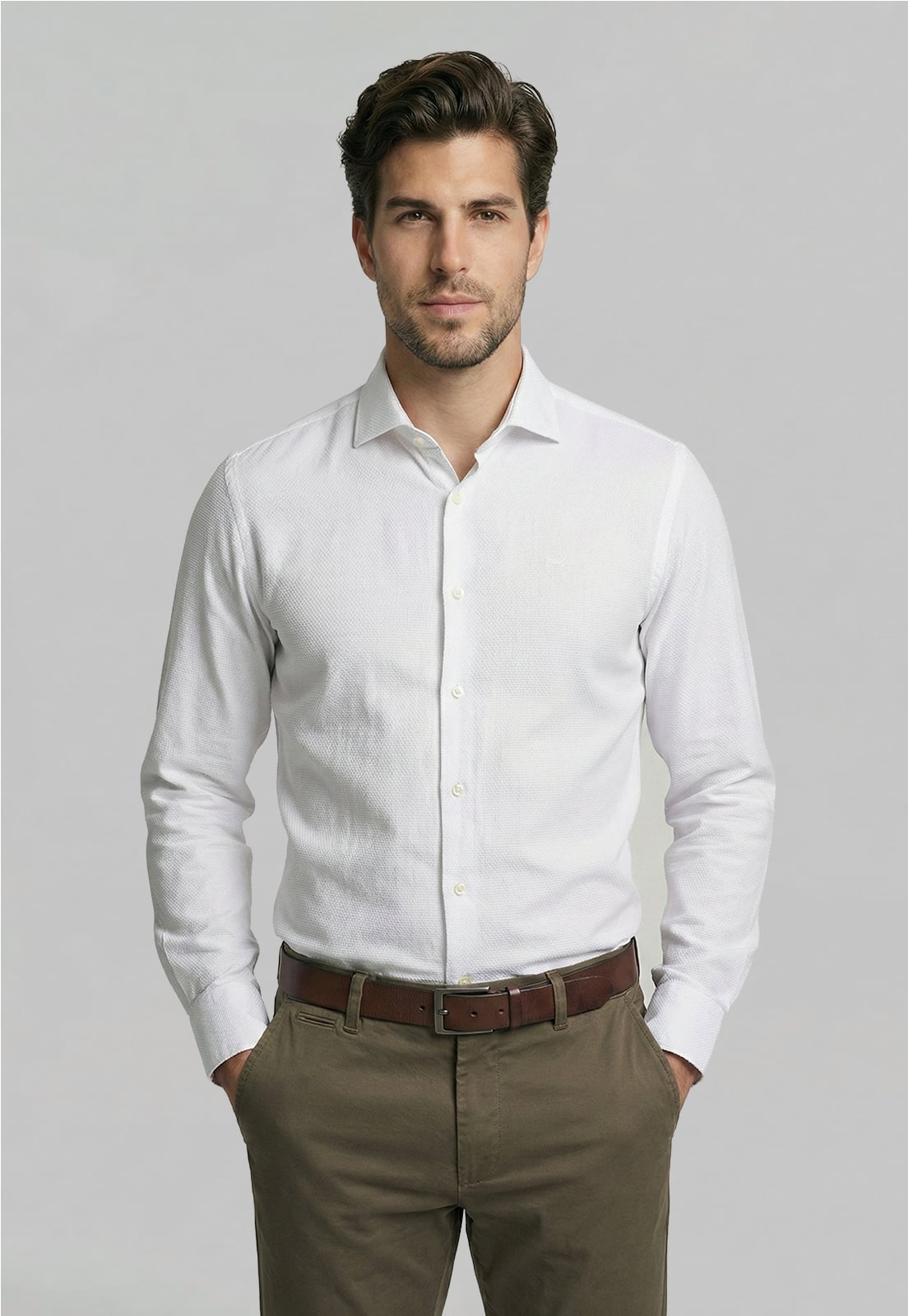 CAMISA SMART CASUAL CLARKSVILLLE WHITE - 1