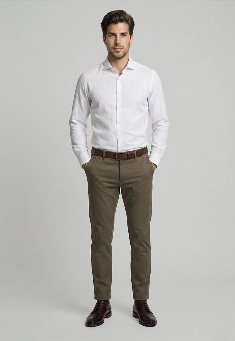 CAMISA SMART CASUAL CLARKSVILLLE WHITE - 2