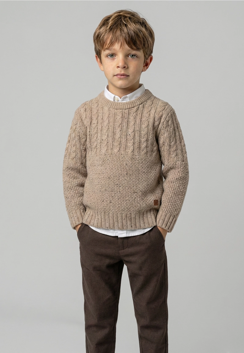 SWEATER KIDS DOWNEY OYSTER - 2