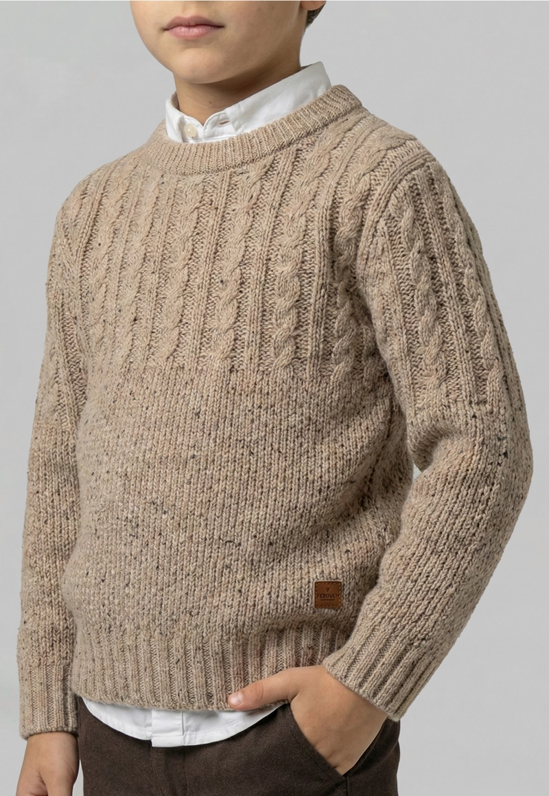SWEATER KIDS DOWNEY OYSTER - 3