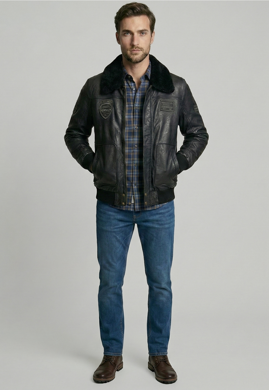 CHAQUETA DE CUERO PILOT BLACK - 2