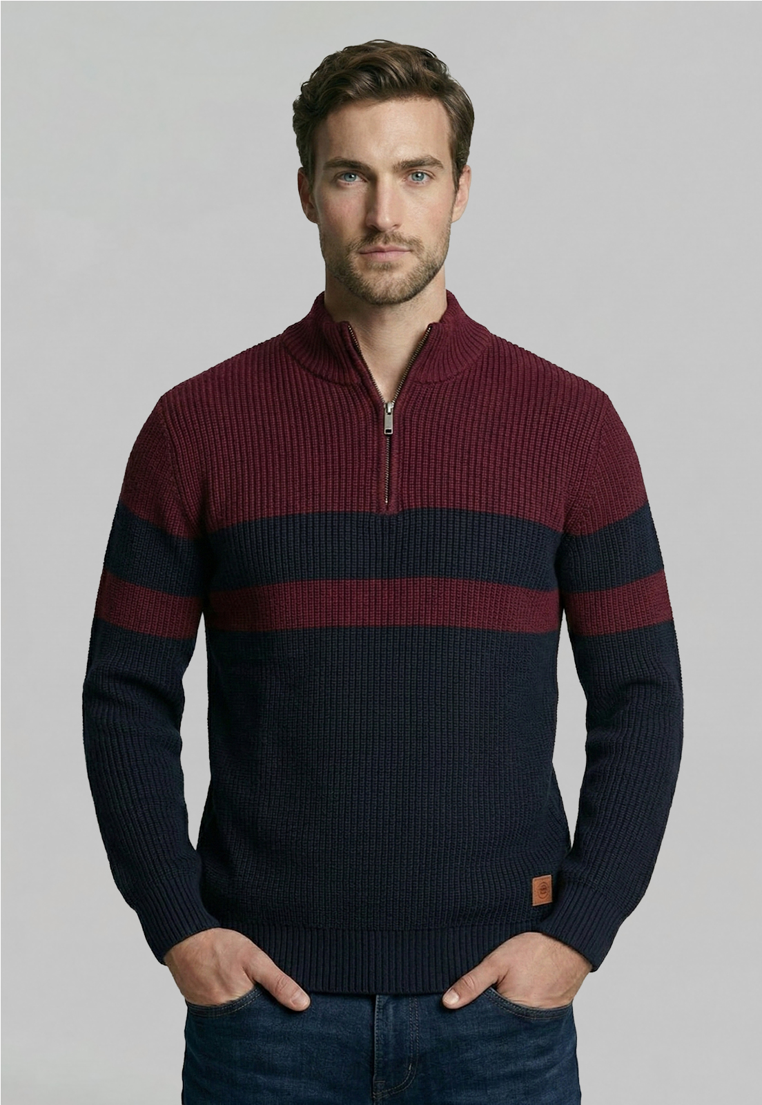 SWEATER BROWNSVILLE DK BURGUNDY - 1