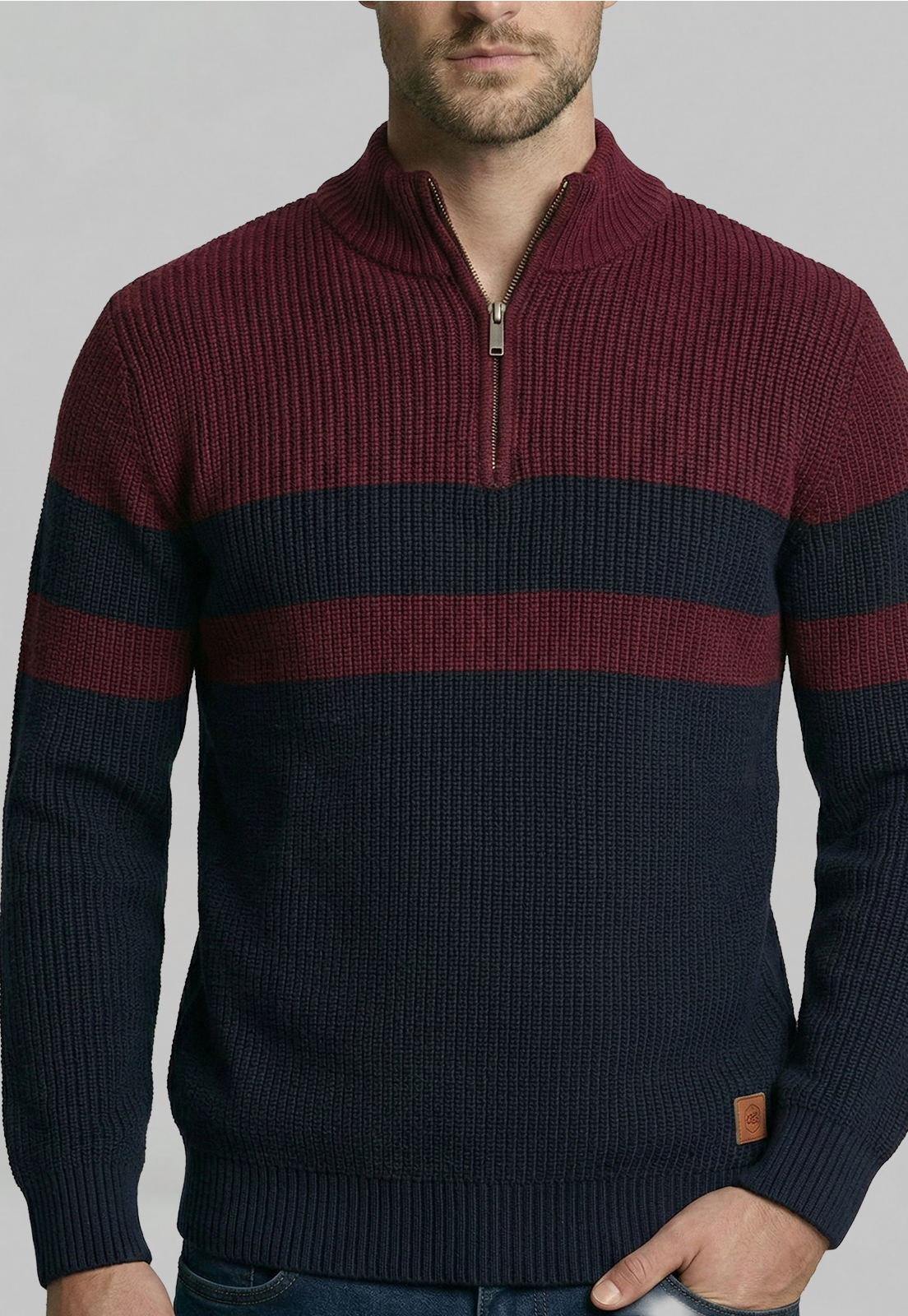 SWEATER BROWNSVILLE DK BURGUNDY - 3