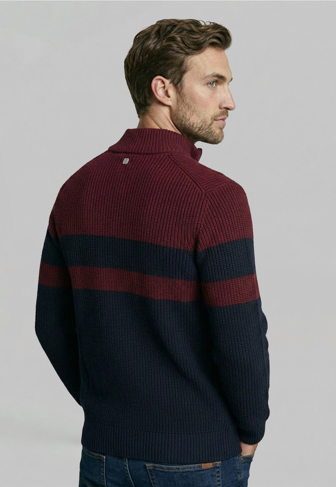 SWEATER BROWNSVILLE DK BURGUNDY - 4