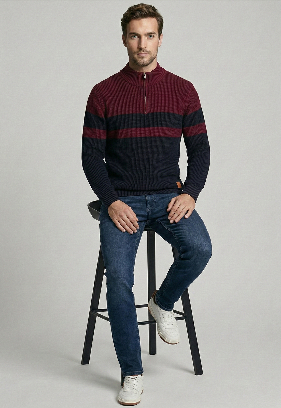 SWEATER BROWNSVILLE DK BURGUNDY - 5