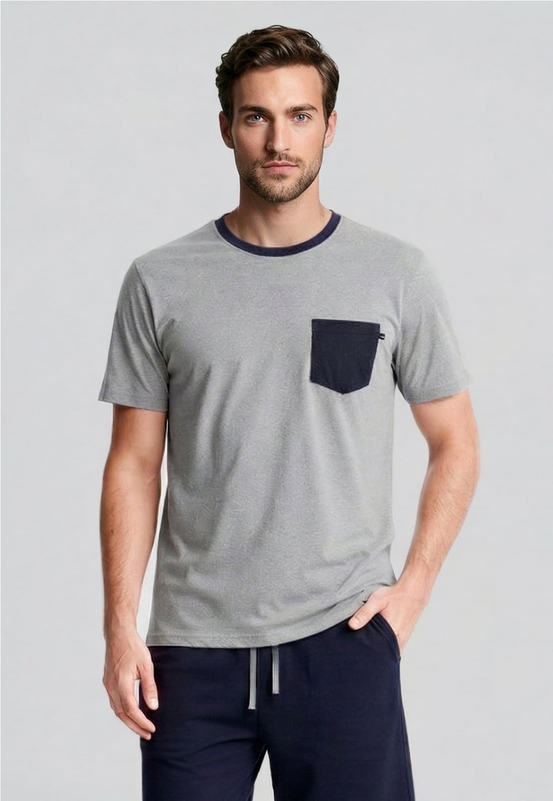 PIJAMA AUSTIN DK GREY MELANGE - 1