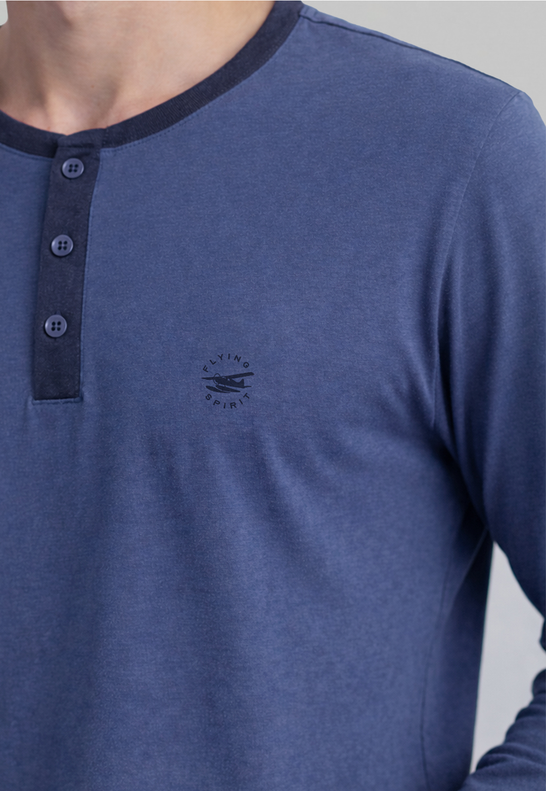 PIJAMA ALABAMA NAVY MELANGE - 3