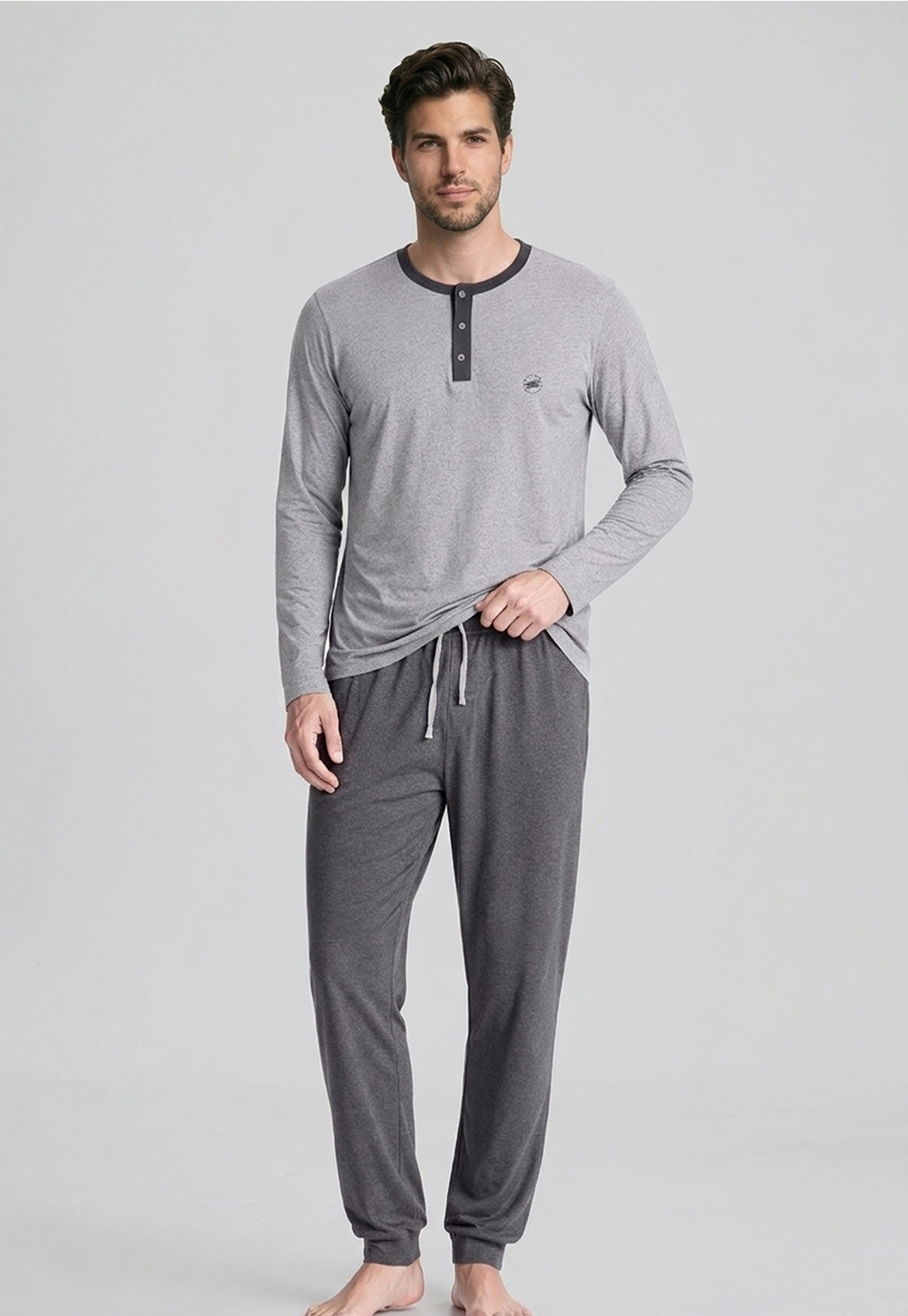 PIJAMA ALABAMA DK GREY MELANGE - 2
