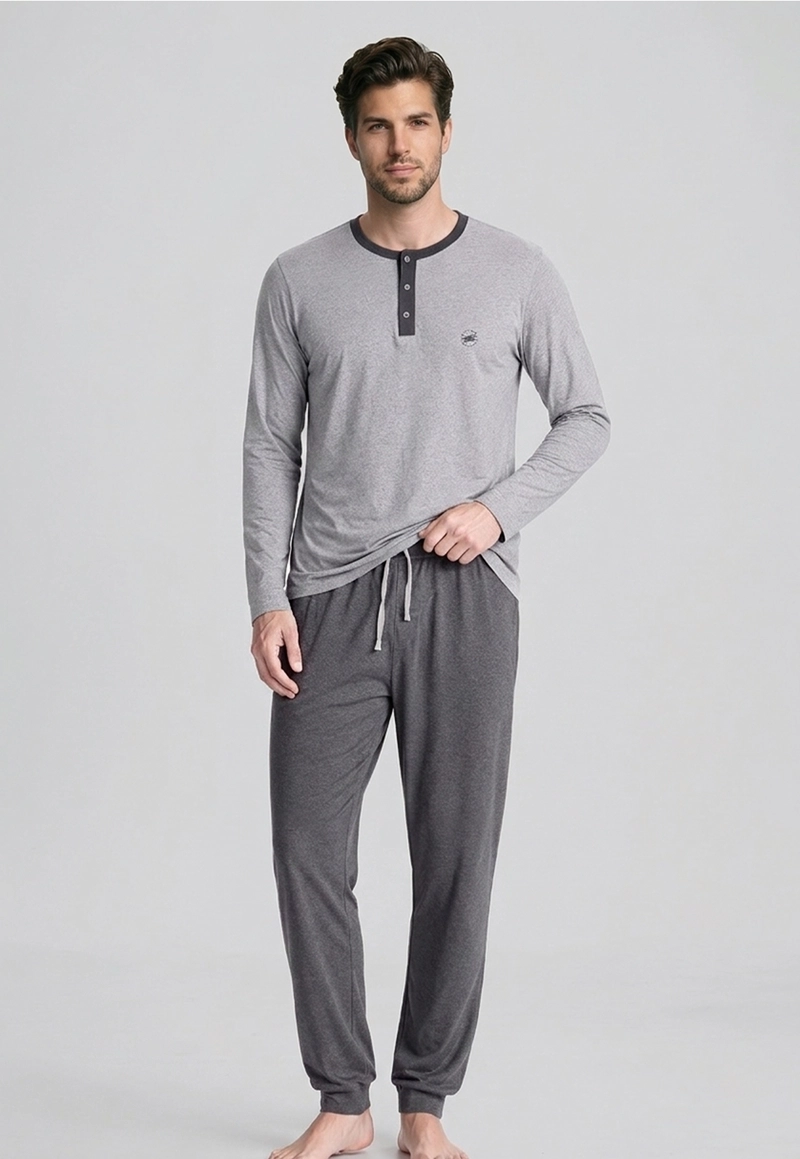 PIJAMA ALABAMA DK GREY MELANGE - 2