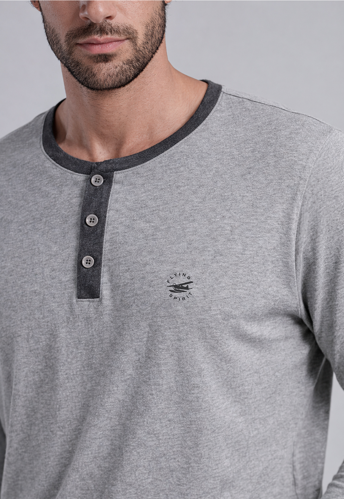 PIJAMA ALABAMA DK GREY MELANGE - 3