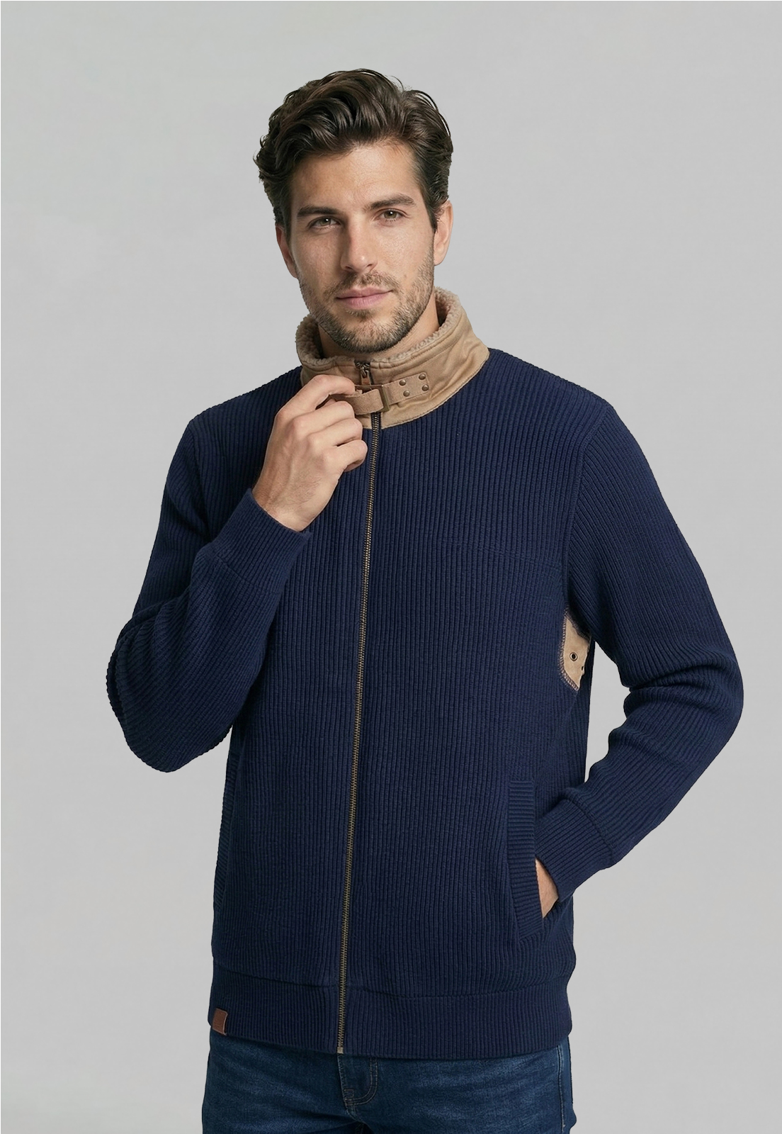 SWEATER DENTON NAVY - 1