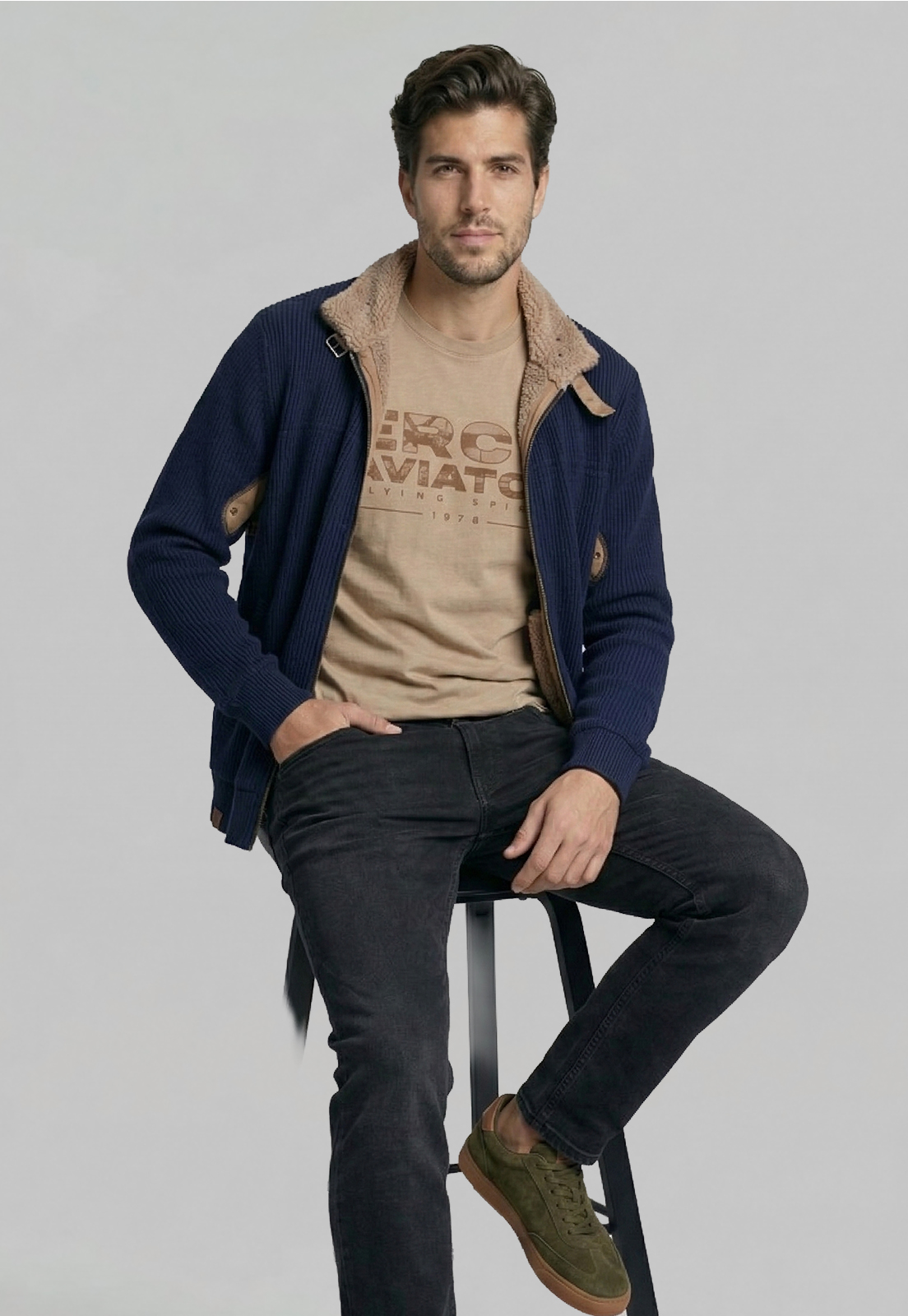SWEATER DENTON NAVY - 5