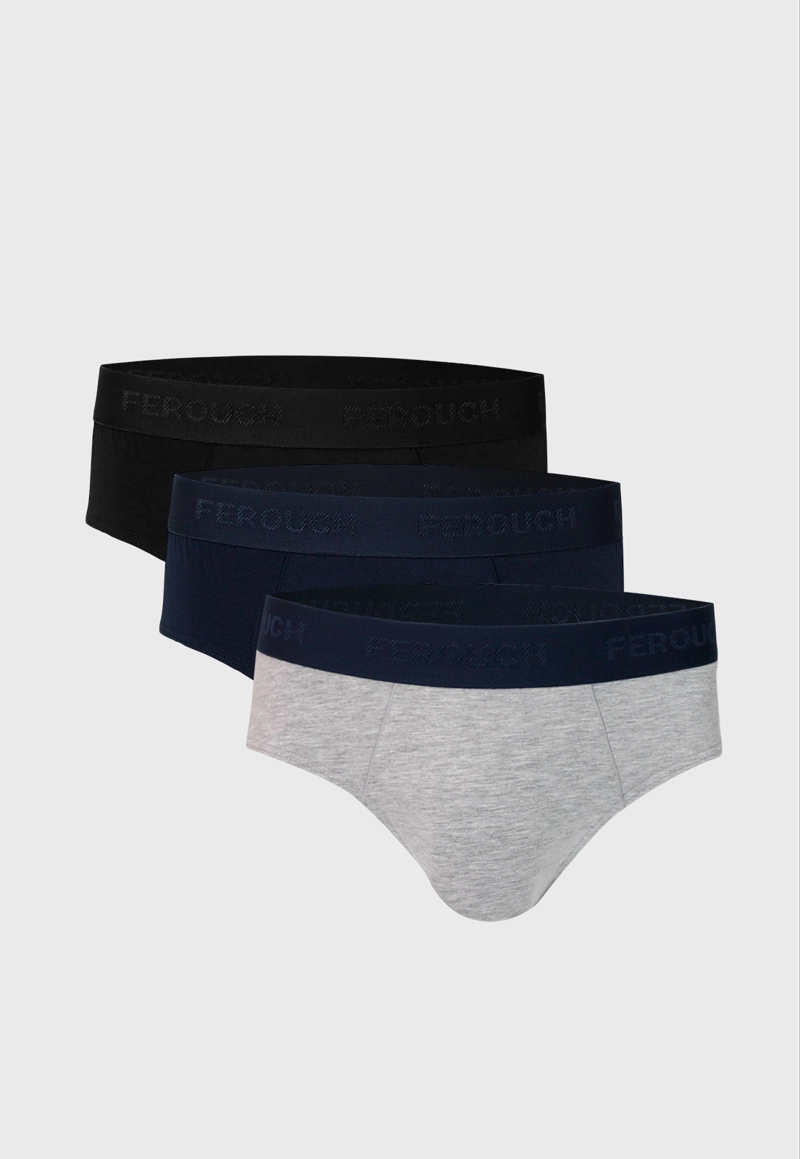 TRIPACK SLIP SURTIDO COLOR NAVY - 1