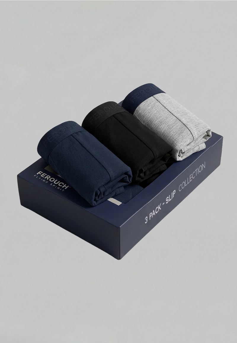 TRIPACK SLIP SURTIDO COLOR NAVY - 2