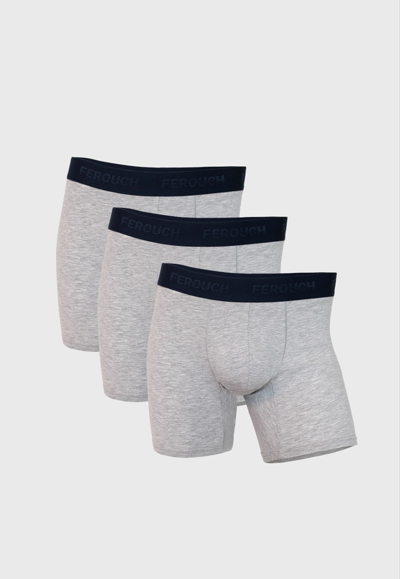TRIPACK BOXER GRIS DK GREY MELANGE - 1
