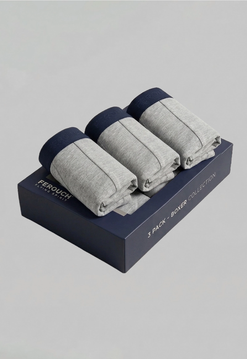 TRIPACK BOXER GRIS DK GREY MELANGE - 2