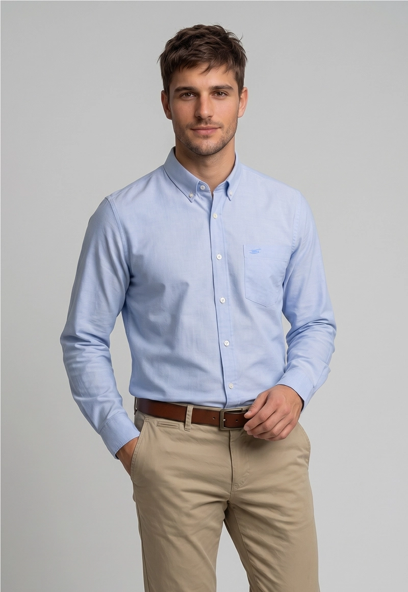 CAMISA OXFORD SMART CASUAL SKY - 1