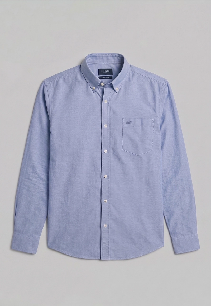 CAMISA SMART CASUAL NAVY OXFORD - 5