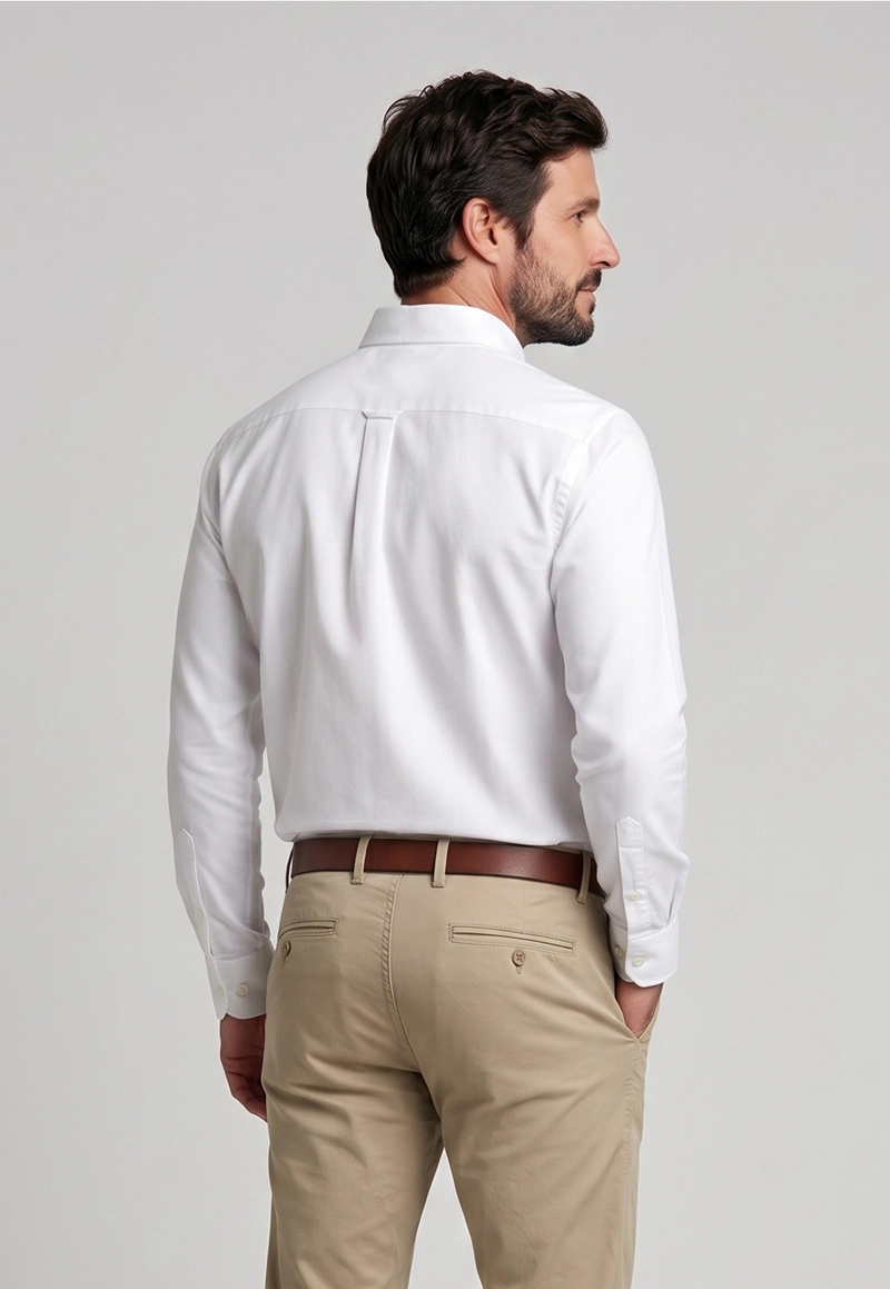CAMISA OXFORD SMART CASUAL WHITE - 3