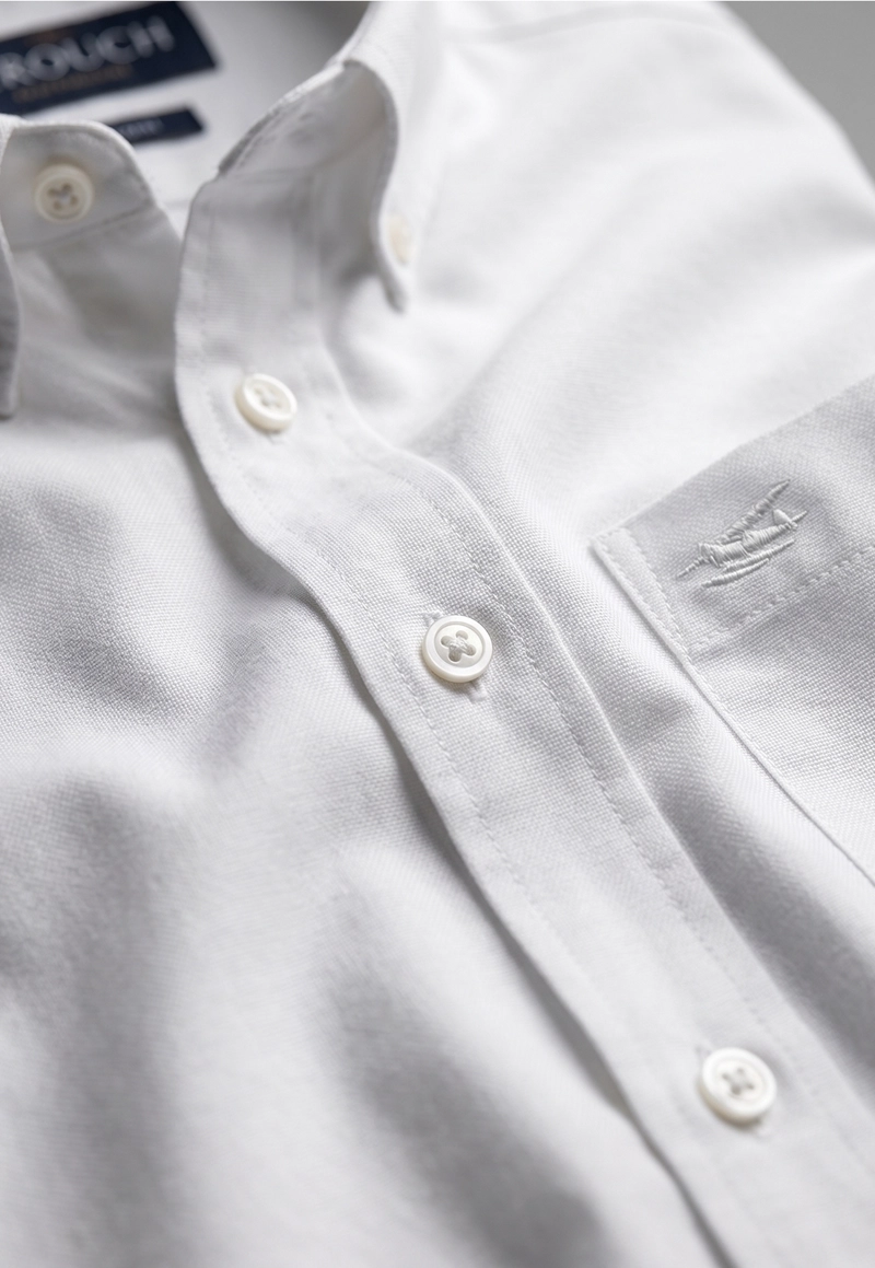CAMISA OXFORD SMART CASUAL WHITE - 4