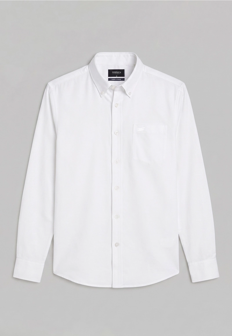 CAMISA OXFORD SMART CASUAL WHITE - 5