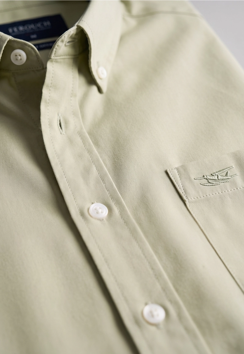 CAMISA OXFORD SMART CASUAL KHAKI - 4