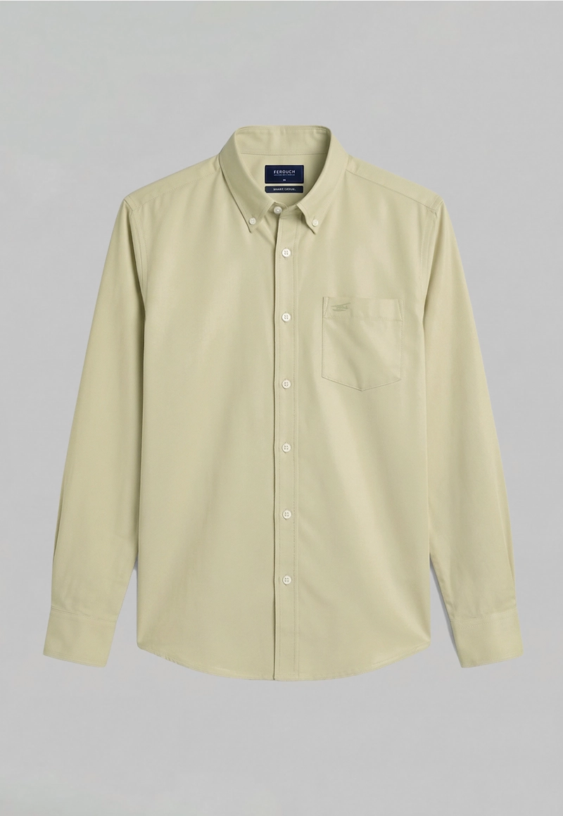 CAMISA OXFORD SMART CASUAL KHAKI - 5