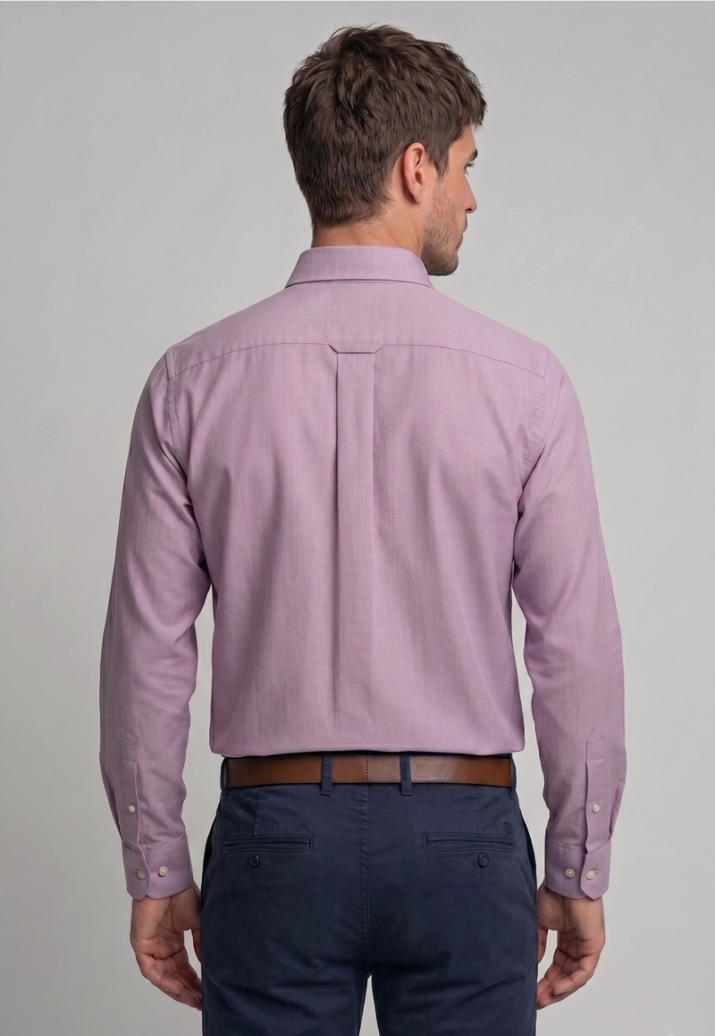 CAMISA OXFORD SMART CASUAL PINK - 3