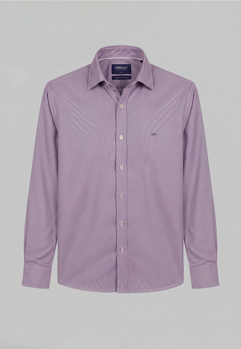 CAMISA REGULAR SPORT VIOLET OXFORD - 5