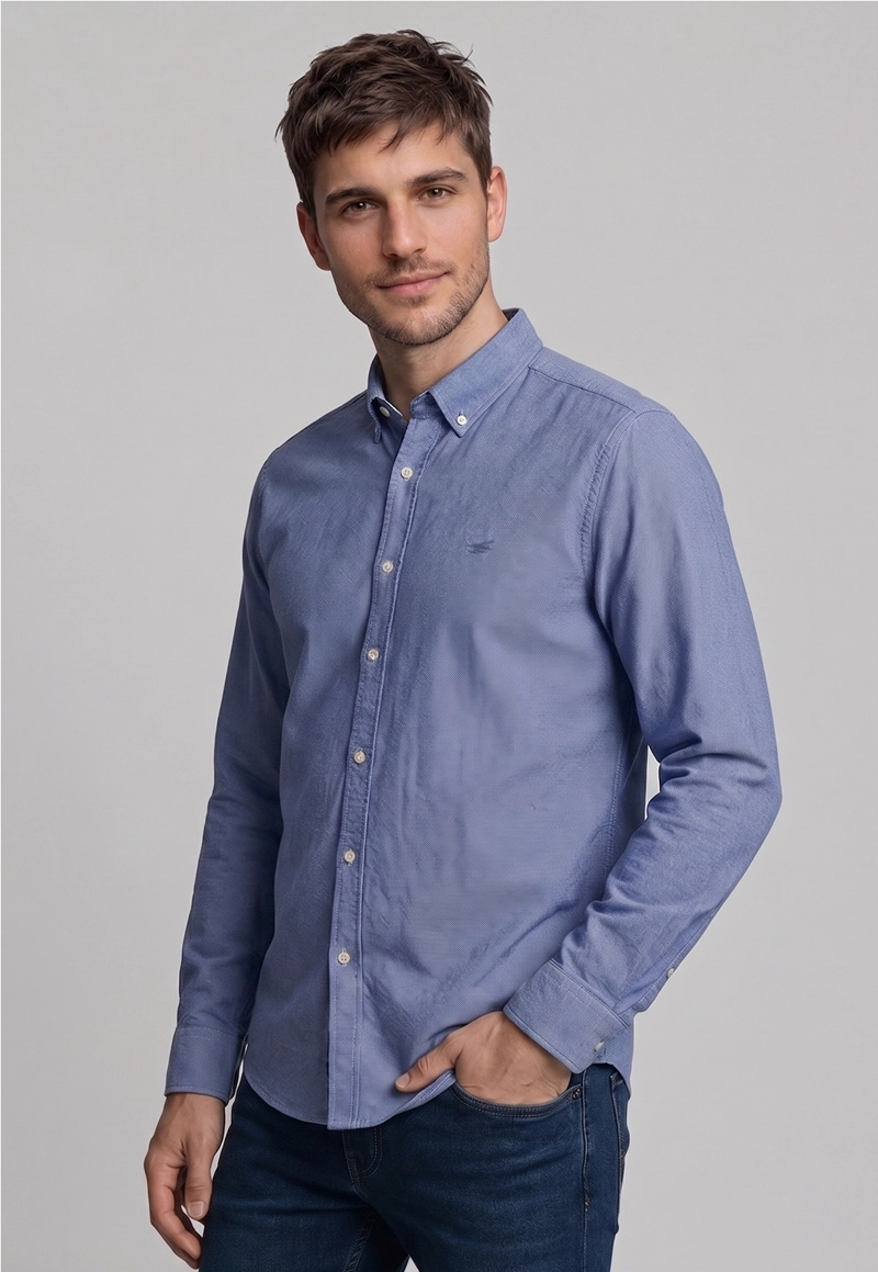 CAMISA REGULAR SPORT SKY OXFORD - 1
