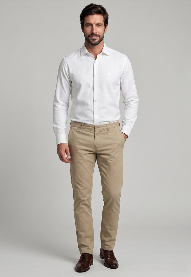 CAMISA REGULAR SPORT WHITE OXFORD - 2