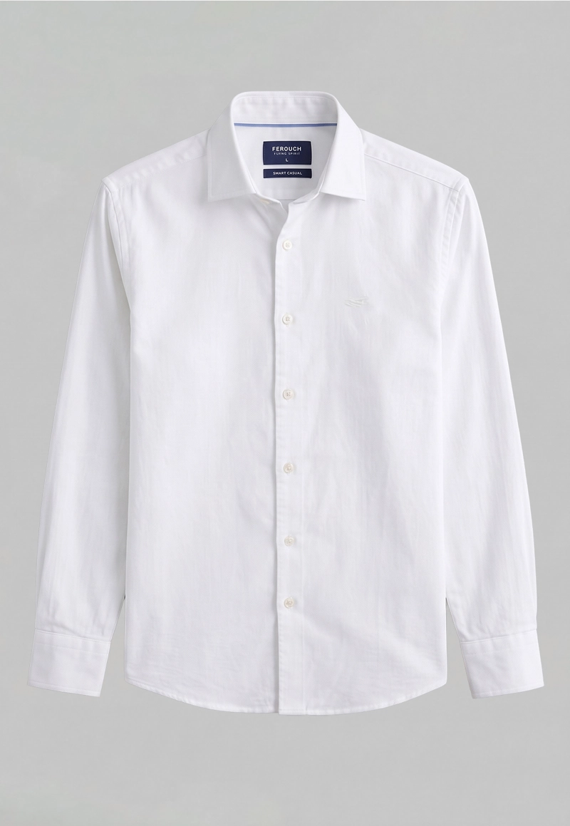 CAMISA REGULAR SPORT WHITE OXFORD - 5