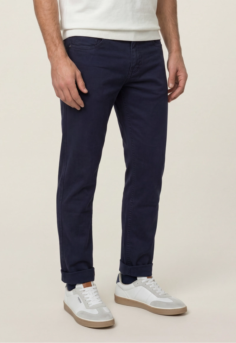 PANTALON FIVE POCKET REGULAR NAVY - 1