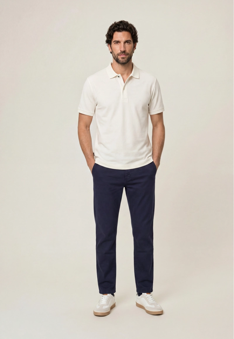PANTALON FIVE POCKET REGULAR NAVY - 2