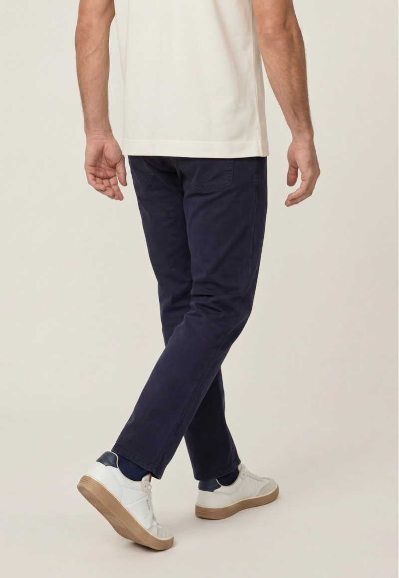 PANTALON FIVE POCKET REGULAR NAVY - 3