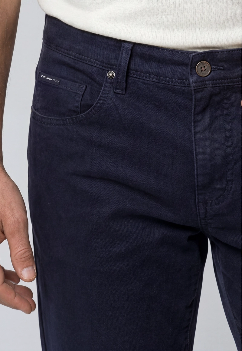 PANTALON FIVE POCKET REGULAR NAVY - 4