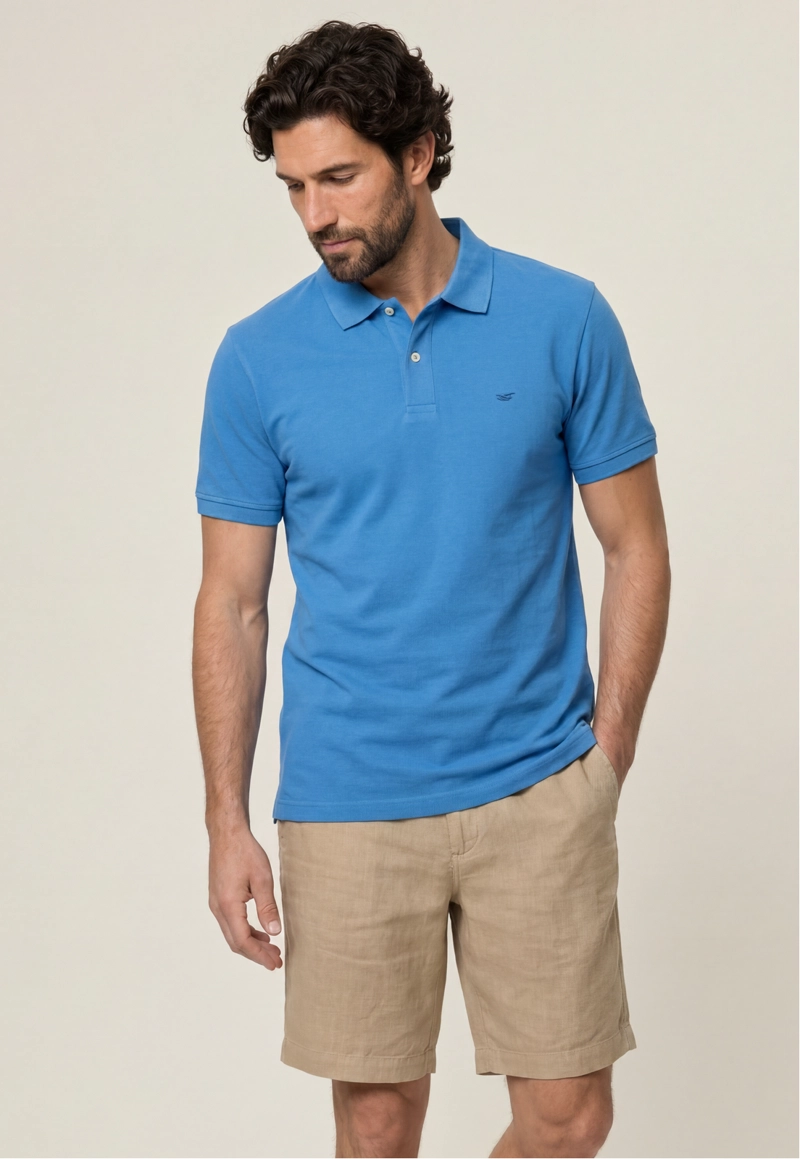 POLO PIQUE  LT. BLUE - 1