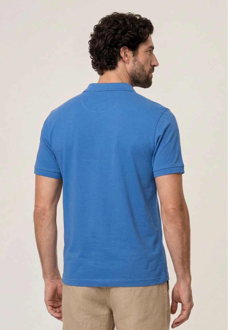 POLO PIQUE  LT. BLUE - 3