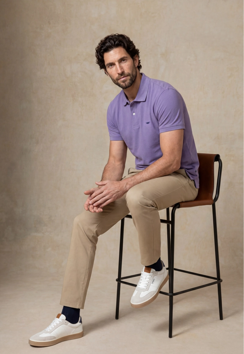 POLO PIQUE  VIOLET - 5