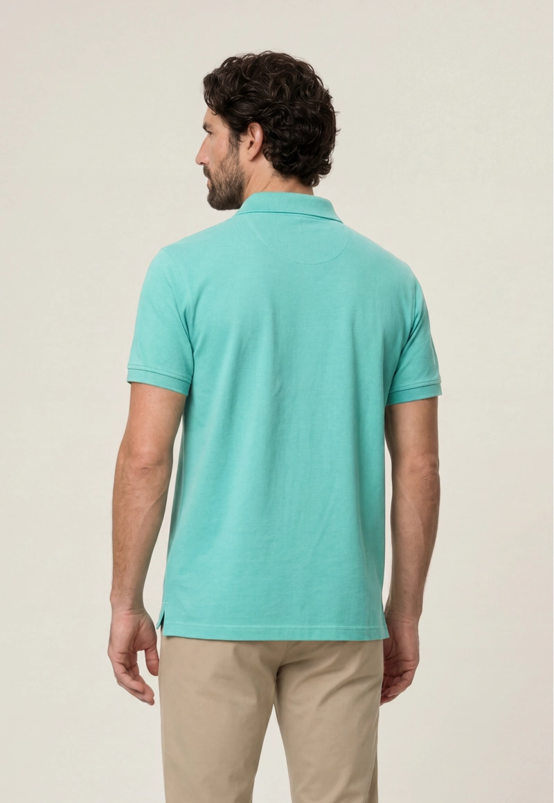 POLO PIQUE  AQUA - 3