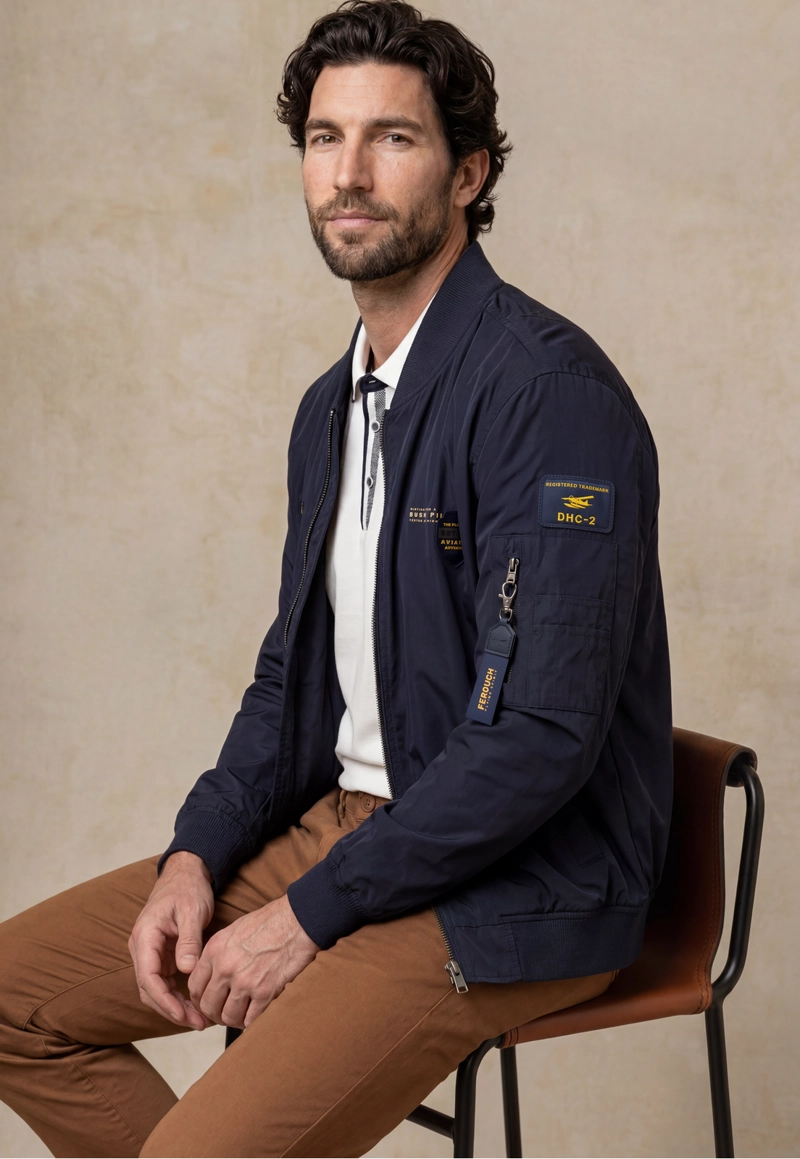 CHAQUETA PILOT BOMBER REGULAR NAVY - 5
