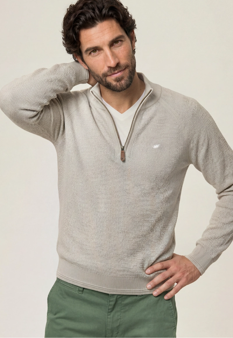 SWEATER ASHEVILLE OYSTER - 1