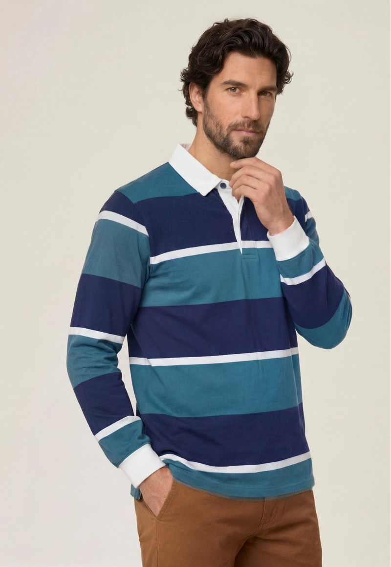 POLERA RUGBY ANAHEIM SALVIA - 1